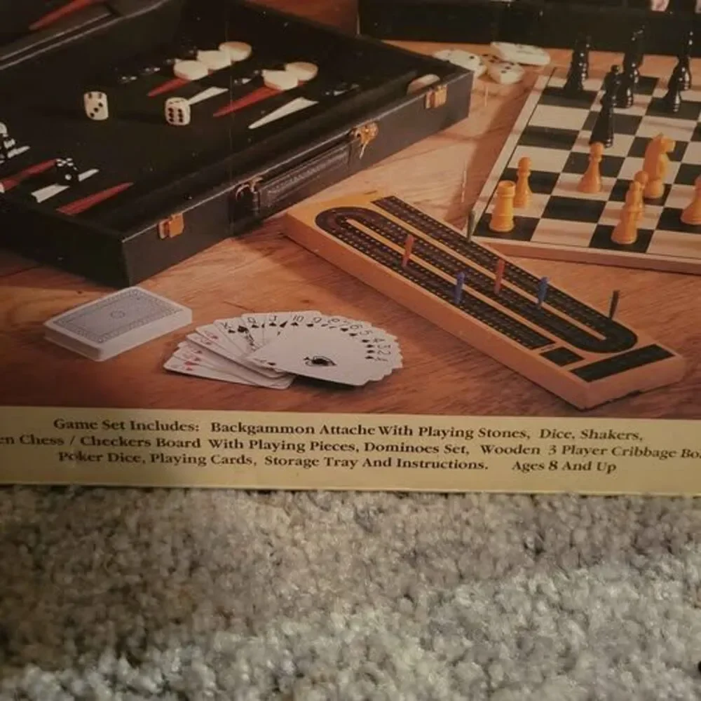 7-in-1 Game Set – Backgammon, Chess, Checkers & More